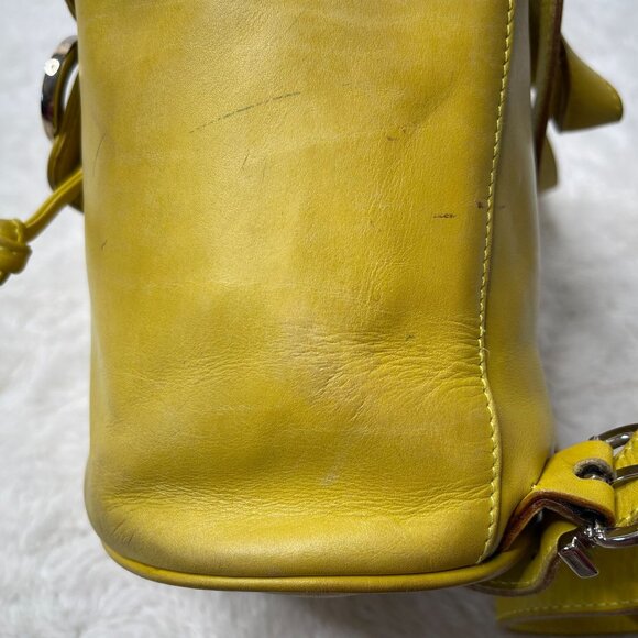Salvatore Ferragamo Women\'s Yellow Gancini Leather Backpack main image 7